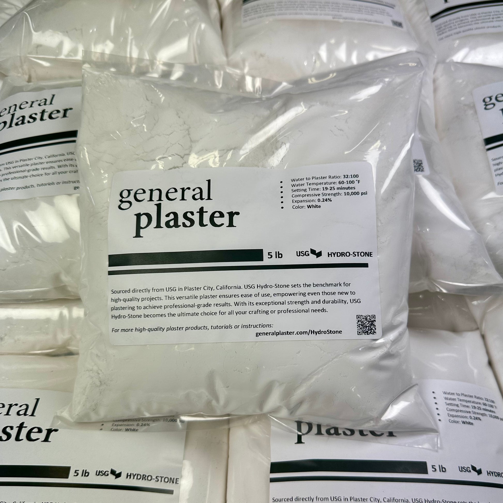 A 5lb sealed bag of USG HYDRO-STONE as sold by us at GP General Plaster.