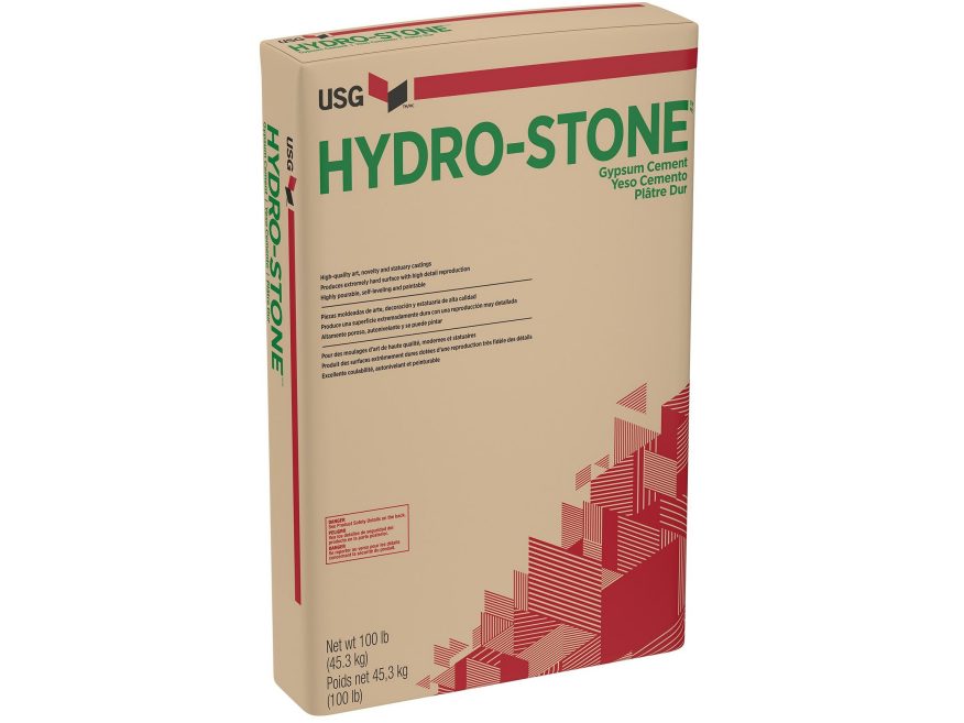 A photo of a 50lb bag of USG Hydro-stone 